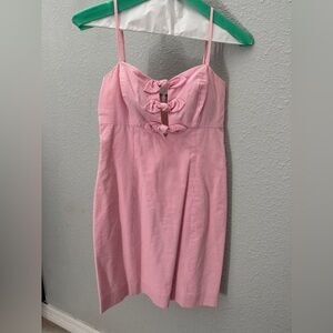 Lilly Pulitzer Pink and White Seersucker Dress Size 00